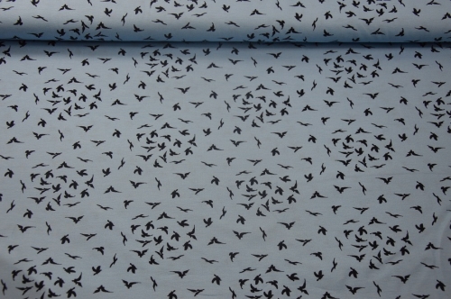 Jersey | Avalana | Vögel hellblau
